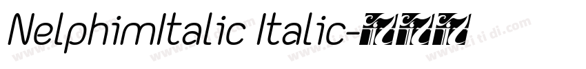 NelphimItalic Italic字体转换